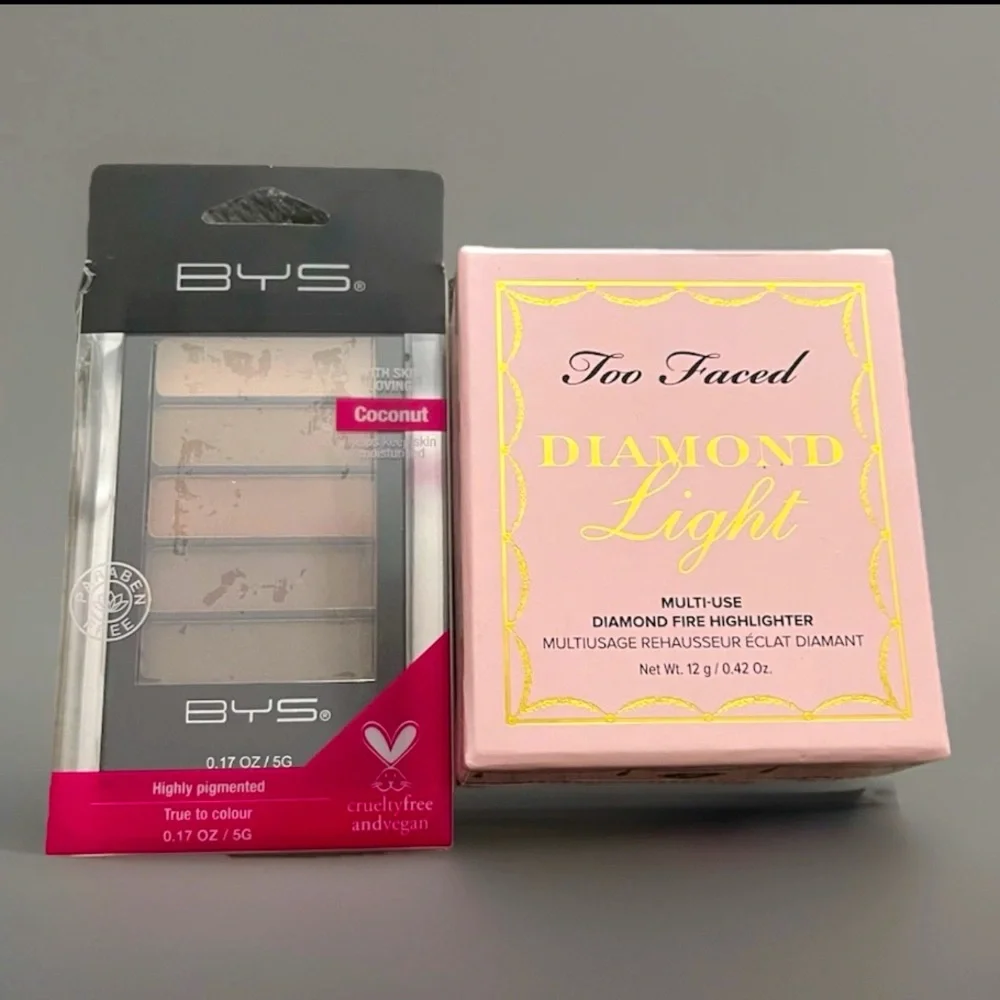 Bundle Of Too Faced Light Diamond 💎 & BYS Eye Shadow 5 Shades & A 🎁 Make-Up Set